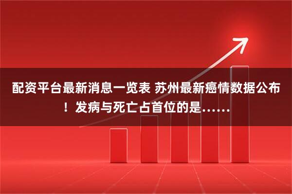 配资平台最新消息一览表 苏州最新癌情数据公布！发病与死亡占首位的是……